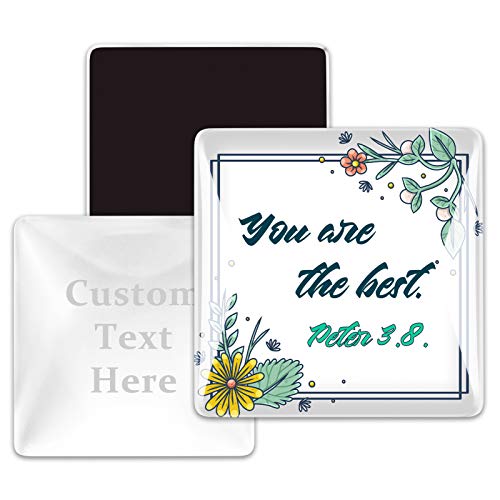 Mouthmill Customized Motivational Fridge Magnets, Inspirational Quote Refrigerator Magnets, Crystal Decorative Magnets for Classroom Office Whiteboard Locker Home Decorations( Wreath 1)