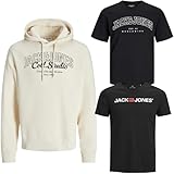 JACK & JONES Herren - Big Size Box 3 teilig - Sweat Hoodie Pullover T Shirt Übergröße Plus Size 3XL 4XL 5XL 6XL 7XL 8XL zr99a (4XL, BigSize Box 11)