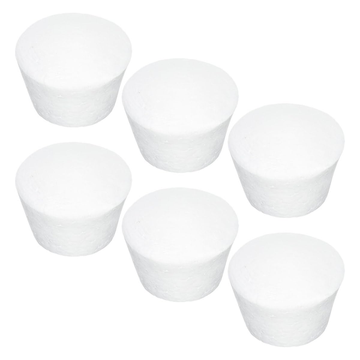 Angoily Lot de 6 Modèles de Cupcakes en Mousse Moyenne Taille pour Décoration de Gâteau DIY, Mannequins à Cupcakes Légers et Rigides, Accessoire D'entraînement la Décoration