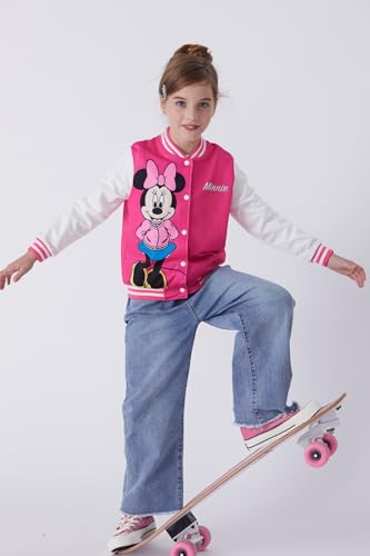 Disney Minnie Mickey Stitch Princess Frozen Elsa Marvel Jacket Lightweight Coat Button up Color Block Sweatshirt 2-14 Years3