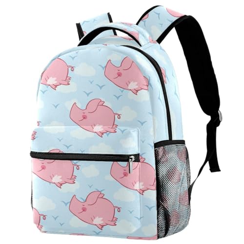 Sac à dos de voyage décontracté motif cochon rose pour vos weekends