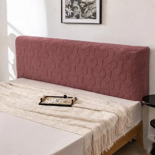 Image of HOMETHREADS Stretchable Lycra /Velvet Headboard Cover | Soft, Dust-Proof & Wrinkle-Resistant Bed Back Protector | Fits Leather, Wooden & Fabric Bedsides | for 7ft to 7.5ft Beds (Coffee, 205x65Cm)