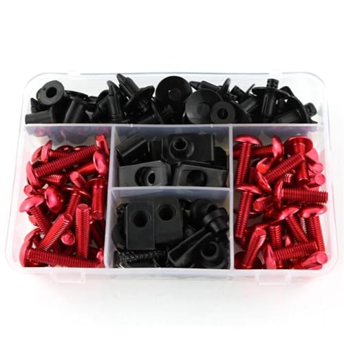 Kit tornillos carenado Yamaha FZ1 FZ6 R1 R3 clips parabrisas acabado aluminio rojo