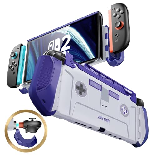 mumba Dockable Case Designed for Nintendo Switch 2 2025, [Blade Series] TPU Grip Protective Cover Accessories Compatible with Switch 2 7.9 Inch and Quick-Release Joy-Con Design (Retro)