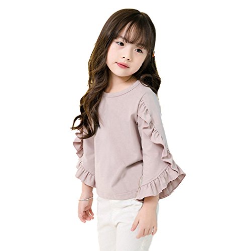 Colorful Childhood Little Girls Ruffle Bat T Shirt Autumn Princess Girl Blouses Spring Tops4