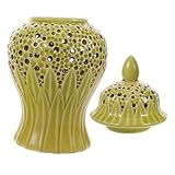 Touche artistique : ajoute une touche artistique unique à votre entrée, améliorant son attrait général, pot à gingembre pour rangement comptoir, boîte de rangement creuse