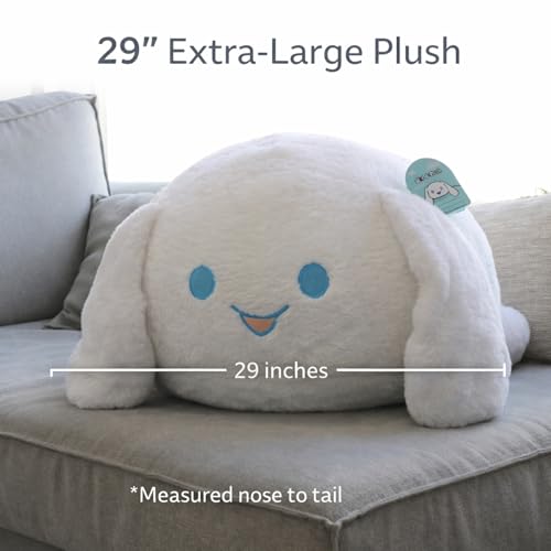 Image of Jumbo White Rabbit Plush Pillow - 29 Inch Large Squishy Giant XXL Stuffed