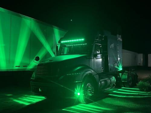 Image of Watermelon Lights, Clear Lens LED Side Marker Turn Signal Lights, Watermelon-Shaped Side Marker Tail Top Cap Roof Lights for Trailer Truck Semi-trailer Heavy-duty Truck (2, Green)