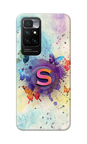 Image of PRINTFIDAA� Printed Hard Back Cover Case for Mi Redmi 10 Prime Back Cover (Alphabet S) -2808