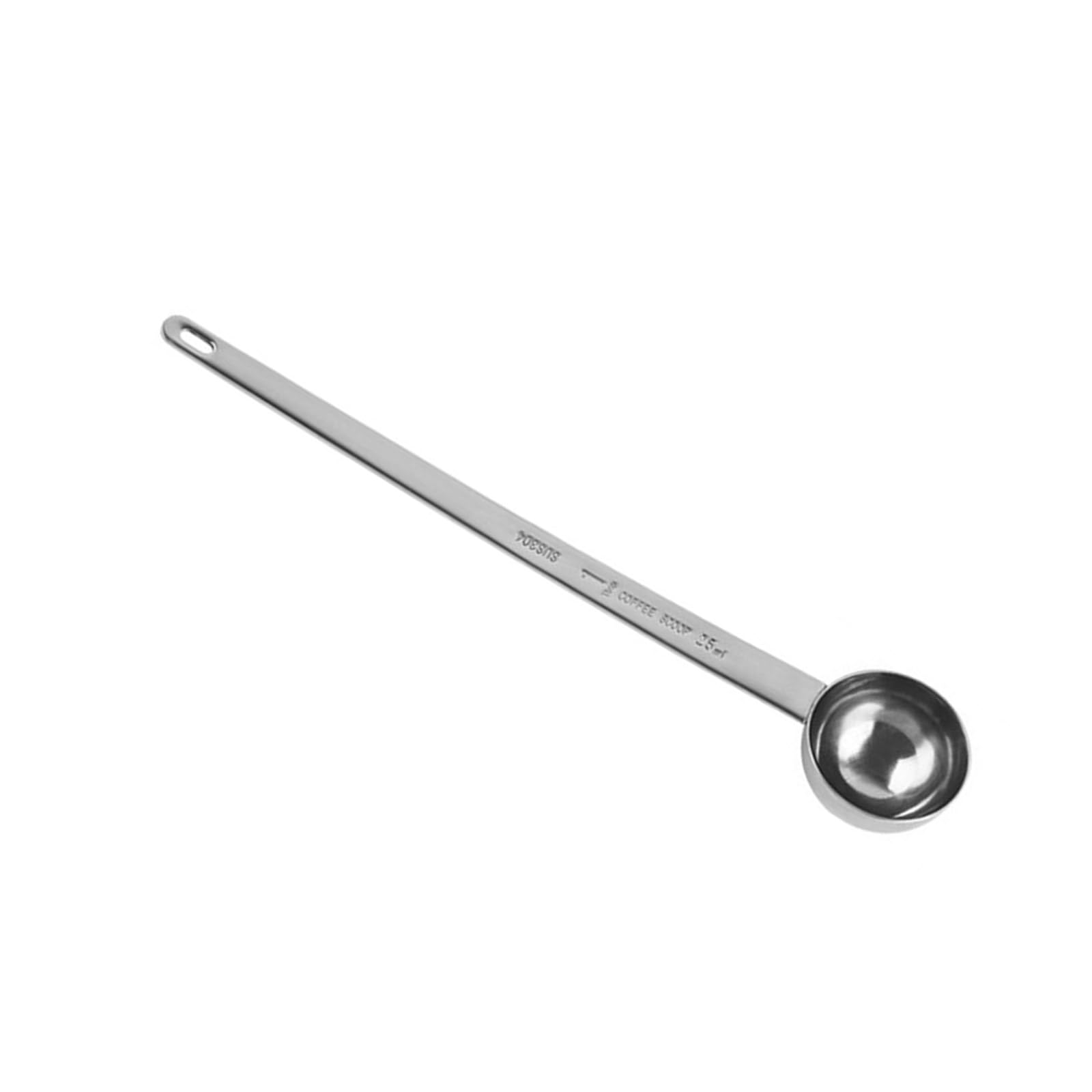 MALSSE 304Stainless Steel Coffee Spoon Kitchen Measuring Tool with Engraved Scale Long Handle Spoon for Measurements Professional Coffee Tool