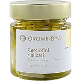 OROMINERVA - Carciofini delicati sott'olio - Cuori di carciofo tagliati a metà in olio EVO