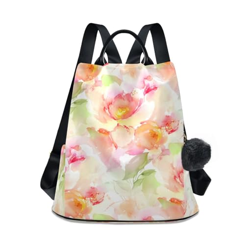 Sac à dos pivoine rose pour femme, la légèreté d'un style floral