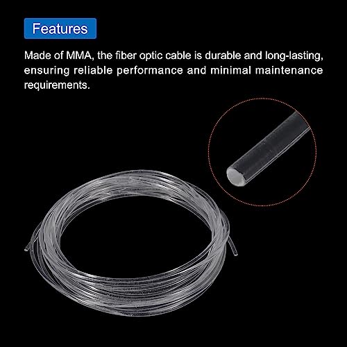 Image of MECCANIXITY PMMA Fiber Optic Light Side Glow Cable, 3mmx6m LED Transparent for Hotels, KTV, DIY Art, Home Decoration