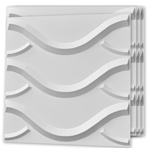 Image of Art3d Decorative 3D Wall Panel, 32 Sq.FT PVC Interior Wall Decor for Living Room, Bedroom, Lobby, Office, Shopping Mall, White