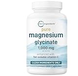 Pure Magnesium Glycinate 1,000mg, 300 Capsules | 100% Chelated for Max Absorption | Enhanced with Vitamin C | Only Uses Active Ingredients