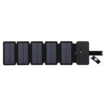 Decdeal Outdoor Solar Power Charger Mobile Phone Charger Mobile Power Folding Removable Solar Panel 5PCS