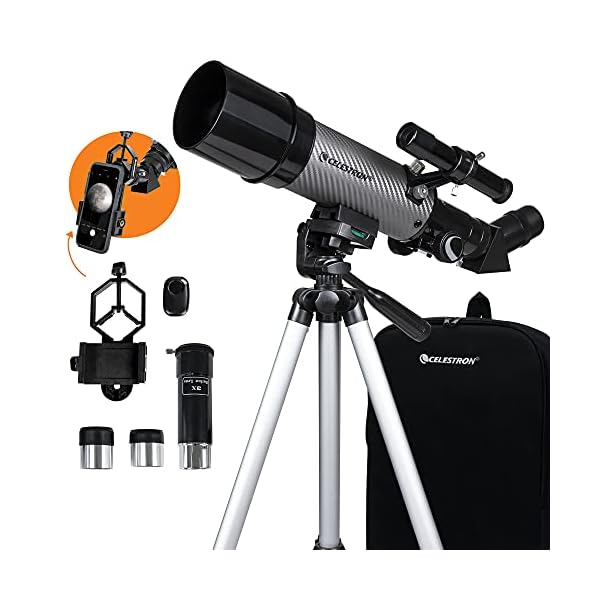 Celestron 60 mm Reisefernrohr DX - Ideales tragbares Refraktor-Teleskop für Anfänger - Vollbeschichtete Glasoptik…
