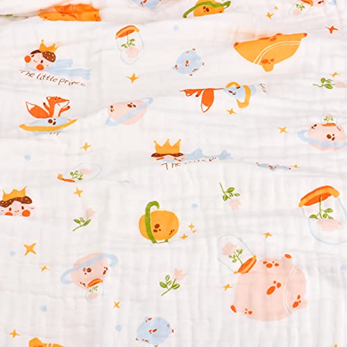 Wuudi Coperta per bambini in mussola 120 x 150 cm