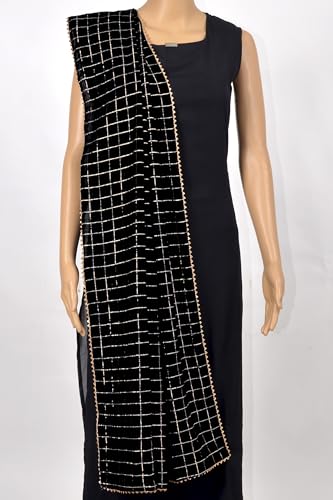 Chandrakala Chanderi Dupatta for Women, Shawl Scarf Wrap Chunni (D275-P)3