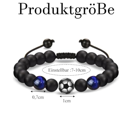 mkemka Fussball Geschenke Jungen Fussball Armband Schulkind 2025 Fußballfan Geschenkes Schultüte Füllung Mutmacher Geschenk Geschenke zur Einschulung Junge
