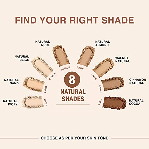 Image of Lakme Unreal Dual Cover Pressed Powder, 2 In 1 Compact + Foundation, Non Cakey Coverage, Lightweight & Long Lasting Compact, 34 Almond,9g (Pack of 2)