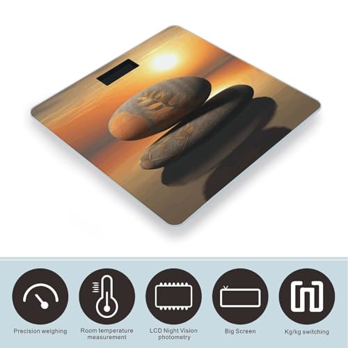 Báscula Digital para Baño Zen Piedra Sunrise Landscape miniatura 3