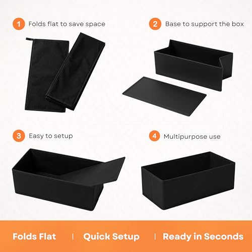 Image of Sopent 6 Pcs Foldable Wardrobe Organizer for Clothes (Black)