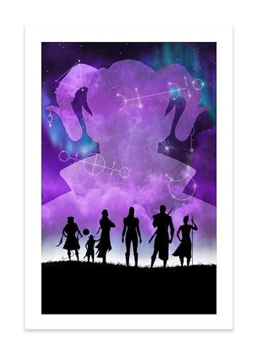 CultClassicPosters Mollymauk Tealeaf Art Print – 13×19 Handmade Minimalist Poster from Critical Role – Fantasy RPG Character Wall Decor for D&D Fans & Fandom Collectors