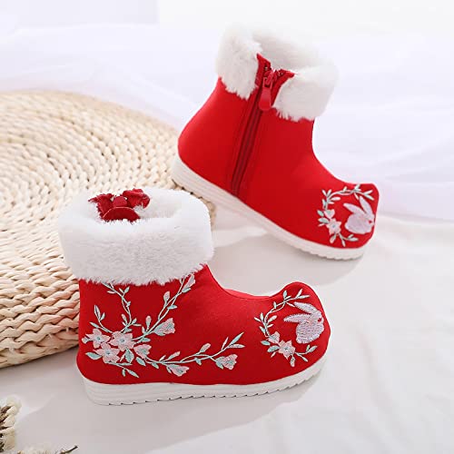 Children Shoes Xloth Shoes Wwarm Winter Snow Boots Embroidered Printed Shoes Ethnic Style Cotton Boots Baby Boots3