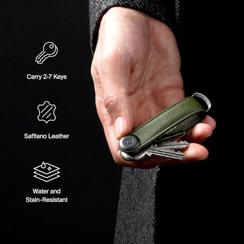 Image of orbitkey Men's Parent - Saffiano Leather Key Chain
