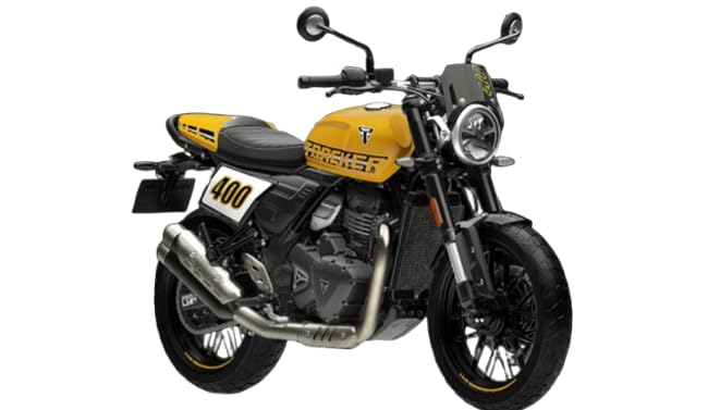 Image of Triumph Tracker 400 (349 CC) Bike Racing Yellow Booking for Ex-Showroom Price
