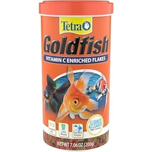Tetra Goldfish Flakes, Nutritionally Balanced Diet For Aquarium Fish, Vitamin C Enriched Flakes, 7.06 oz