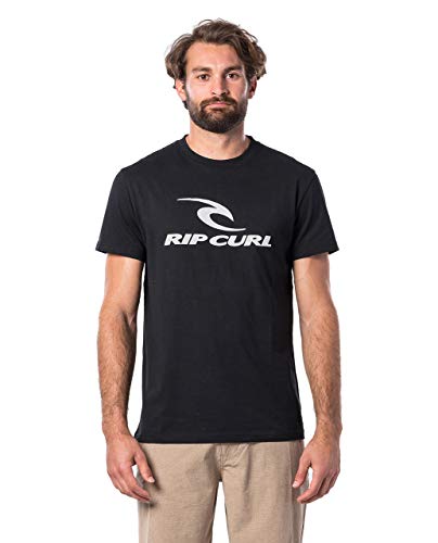 Rip Curl The Surfing Company Herren,T-Shirt,Short Sleeve Tee,Kurze Ärmel,Rundausschnitt,Logo,Black,M