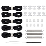joytrace RV Pleated Shade Repair Kit, RV Window Shade Restringing Kit, Repair and Maintain of Day Night Pleated Shade (Black)