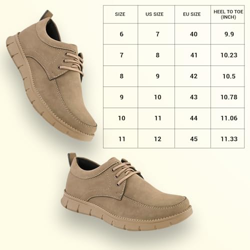 Image of STANPHORD Men Suede Lace-Up Casual Sneakers | Rugged Outdoor Walking Shoes | Cushioned Anti-Skid Sole | College Travel (TPSI 5021)