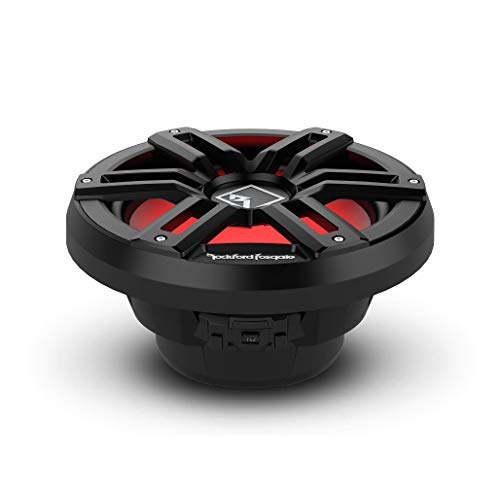 Image of Rockford Fosgate M2D2-12SB Color Optix 12 inch DVC 2-Ohm Multicolor LED Lighted Marine Subwoofer for Sealed Enclosure - Black /Stainless