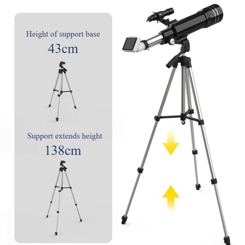 Telescopio refractor 400/70 con trípode ajustable y bolsa de viaje miniatura 5