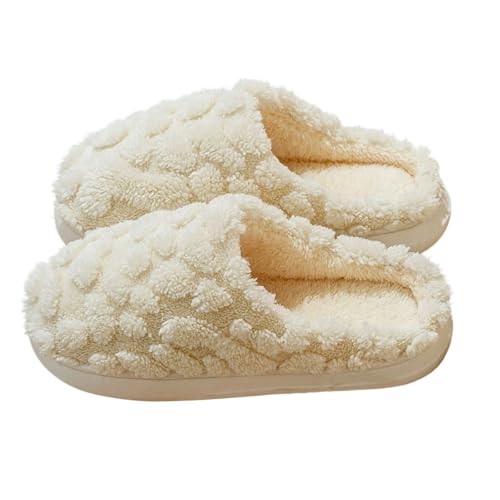 2025 Furry Slipper for Women Cute Lightweight Couple Lounging Slide Anti-slip Fleece Lined Sandal Winter Shoes3