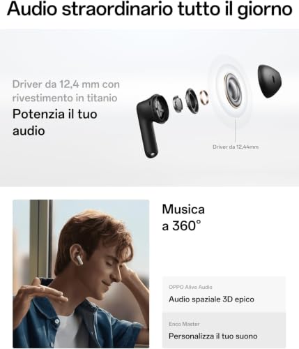 Image of OPPO Enco Buds3 Pro True Wireless in-Ear Earbuds White | 12.4mm Titanium Dynamic Driver, 54H Total Playtime, Dual-Device Pairing, Bluetooth 5.4, 47ms Low Latency Gaming, IP55