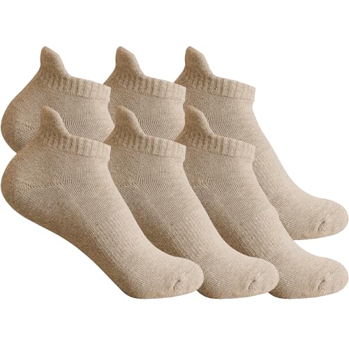 Ankle Socks for Women and Men Heel Tab Athletic Socks Running Athletic Low Cut Tab Socks Sports No Show Sock 6 Pairs
