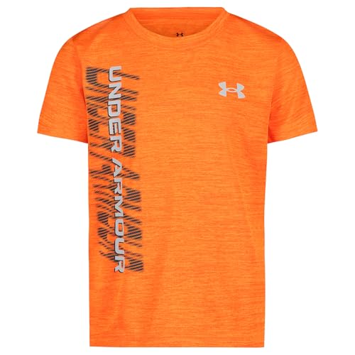 Image of Under Armour Boys' Short Sleeve Wordmark Graphic T-Shirt, Lightweight & Breathable, Relaxed Fit
