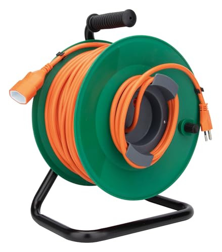 Zenitech - Enrouleur de Jardin Suisse T12/T13 50m - Orange/Vert