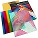 ARTEZA Heat Transfer Vinyl Sheets, 10 x 12 Inches, 12-Pack, Holographic and Rainbow, Flexible HTV for DIY Projects