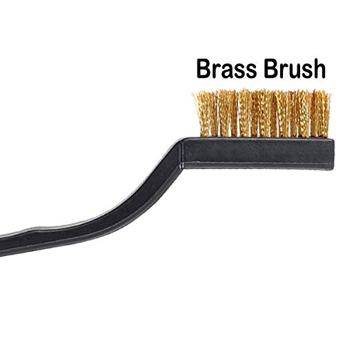 Image of 30PCS Mini Brass Wire Brush , Curved Handle | Masonry Brush, Wire Bristle, For Cleaning Welding Slag and Rust