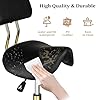 Bonnlo Saddle Stool with Wheels - Height Adjustable Swivel Stool with Backrest - for Salon Massage Home Kitchen Clinic, Weight Capacity 400lbs, Black, Golden #4