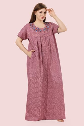Image of Soulemo Women's Pure Cotton Floor Length Nighty 1690