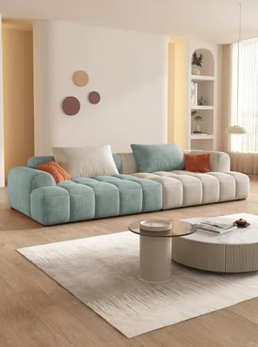 Image of LEGACY OF COMFORT Classic 87 inch 3-Seater Sofa - Timeless Elegance, Lasting Comfort (Teal /Ivory)