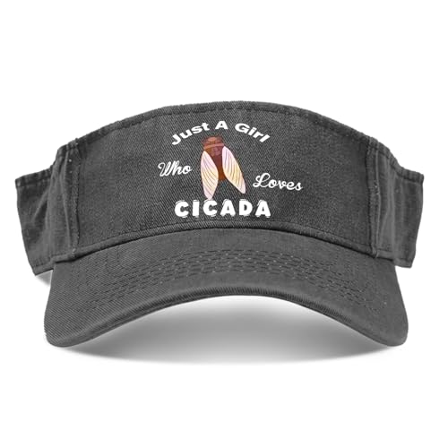 Just A Girl Who Loves Cicada Caps Visor for Adult Visor Hats Cool Protection Caps
