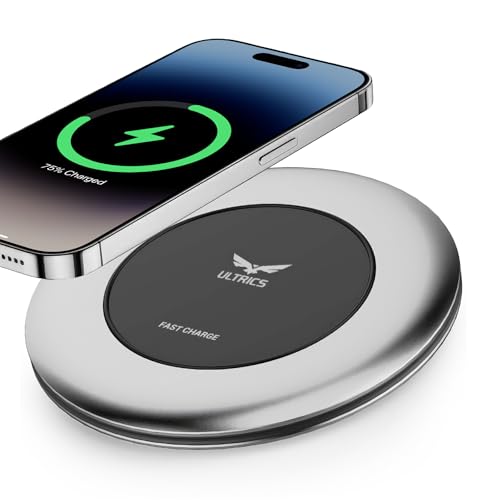 Wireless Charger 10W, Qi-Certified Wireless Phone Charger, Round Fast Charging Station Pad for iPhone 16/15/14/13/12/12 Pro/11/XR/XS/X/8/SE, Galaxy S24/S23/S22/S21/S20/S10/S9/S8 Plus, AirPods