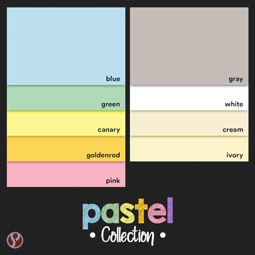 Cartulina de 10 colores pastel en paquete de 250 hojas para manualidades 6